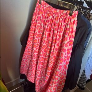 Vibrant Pink Leopard Print Skirt